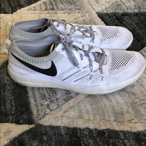 White/Gray Ombré Nike Flyknit Shoes